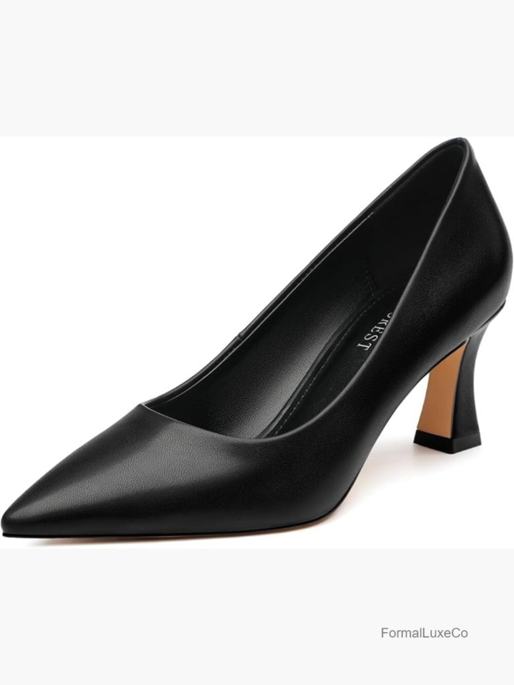 Pointed Toe Pumps, 2.5" Stiletto Heel, Slip On, Comfortable Work Heels for